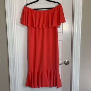 NWT Coral Off The Shoulder Dress
